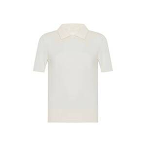 NEW THEO THE LABEL women's nomia short sleeve polo tee in ivory